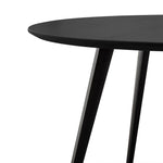 Halo 1.2m Wooden Round Dining Table - Full Black Dining Table Swady-Core   