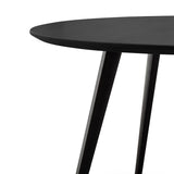 Halo 1.2m Wooden Round Dining Table - Full Black Dining Table Swady-Core   