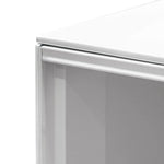 Ex Display - Winford Inter-layered White Storage Cabinet - Grey Doors Shelves Sun Desk-Core   