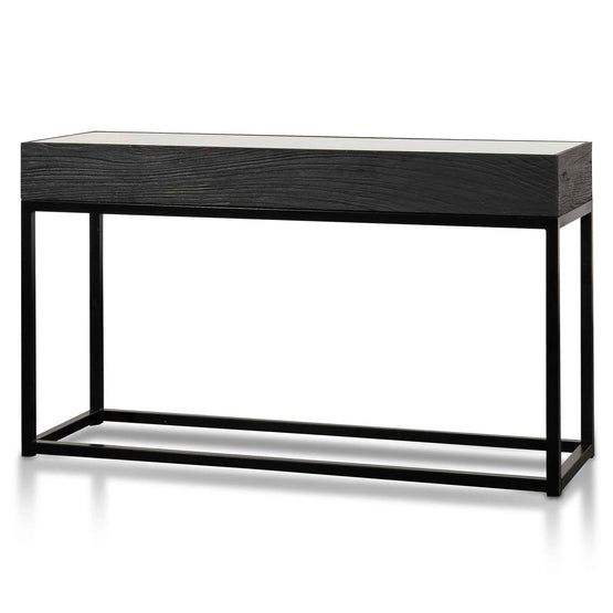 Ex Display - Ted 1.39m Reclaimed Console Table - Black Console Table Nicki-Core   