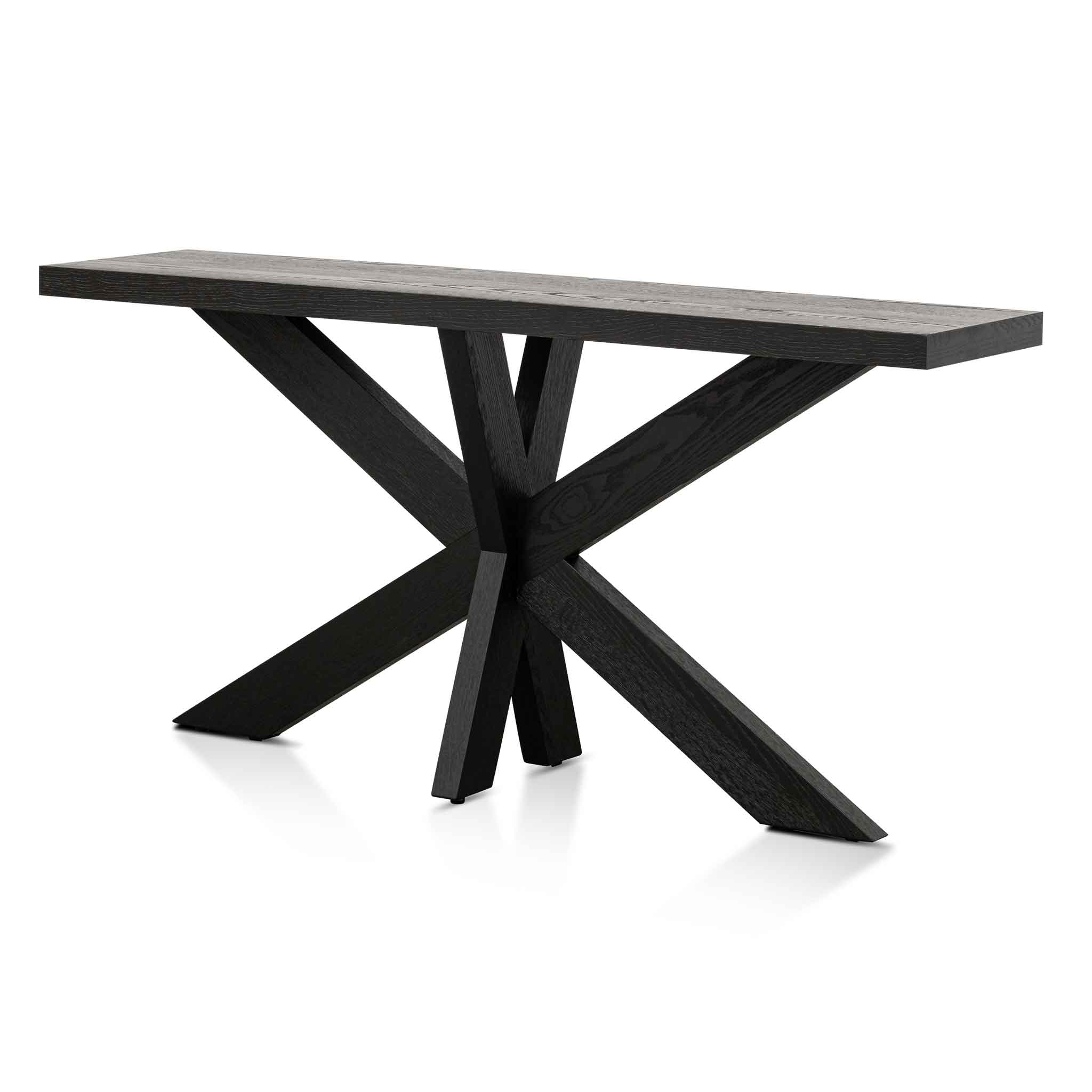 Johnathon 1.6m Console Table - Textured Espresso Black Console Table Valerie-Core   