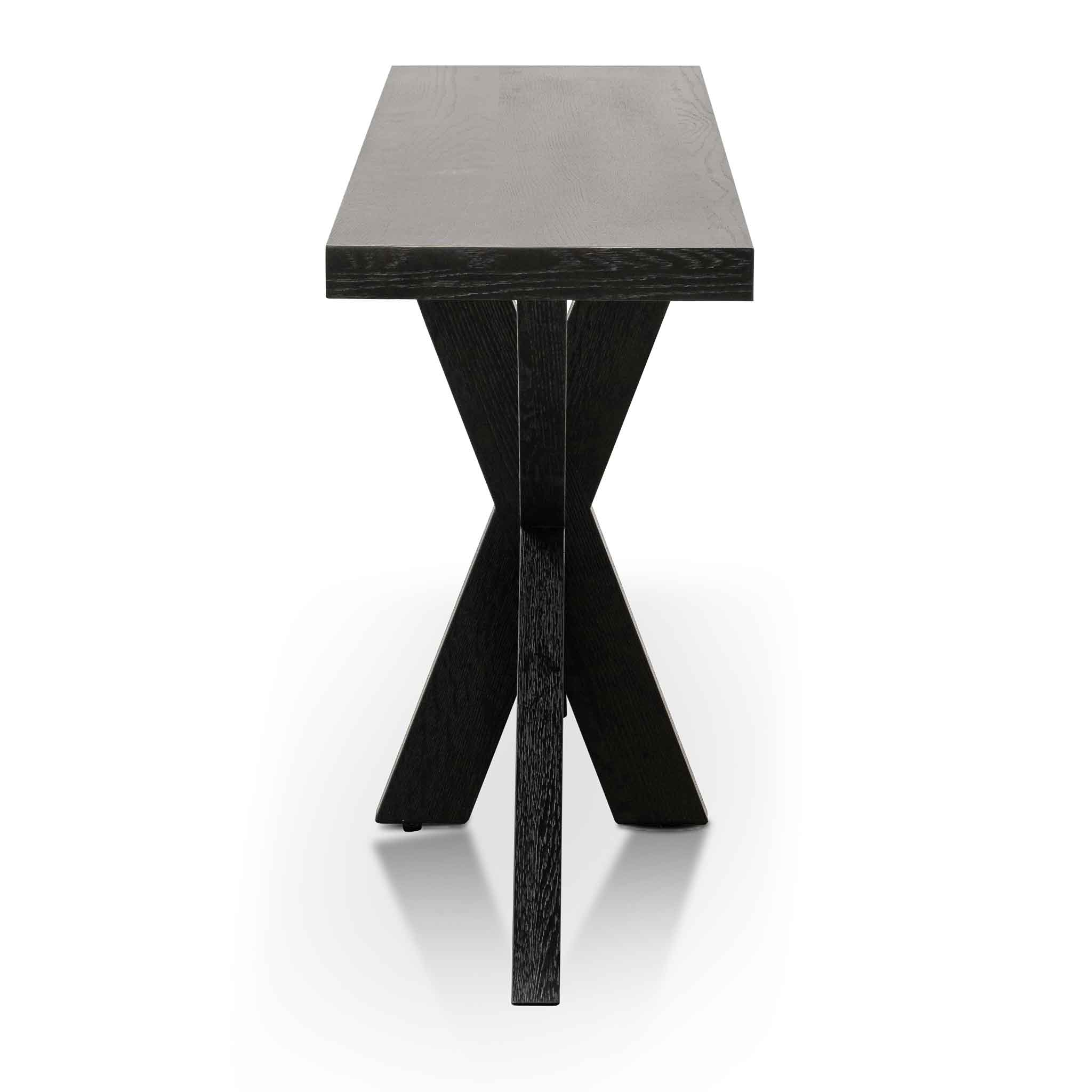 Johnathon 1.6m Console Table - Textured Espresso Black Console Table Valerie-Core   
