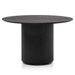 Elino 1.2m Round Wooden Dining Table - Black Dining Table Dwood-Core   