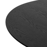 Elino 1.2m Round Wooden Dining Table - Black Dining Table Dwood-Core   