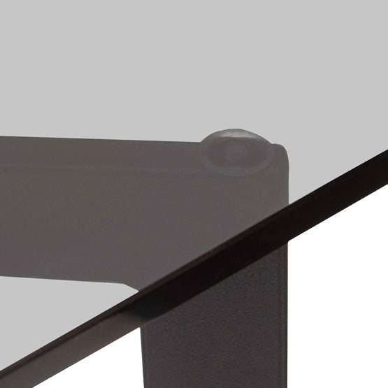 Cannon 1.9m Grey Glass Dining Table - Black Base DT6387-KS