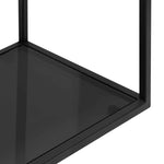 Ex Display - Noel 1.2m Grey Glass Console Table - Black Base  K Steel-Core   