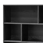 Deakin Wooden Bookcase - Black Shelves KD-Core   