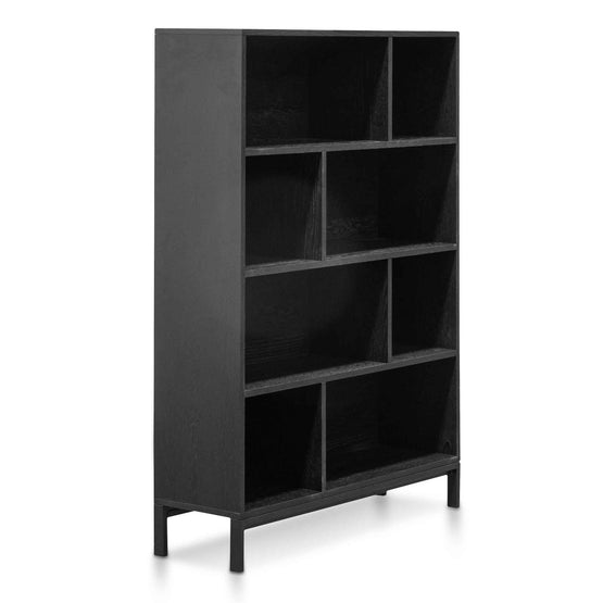 Deakin Wooden Bookcase - Black Shelves KD-Core   