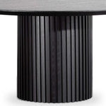Marty 1.5m Wooden Round Dining Table - Black Dining Table Century-Core   
