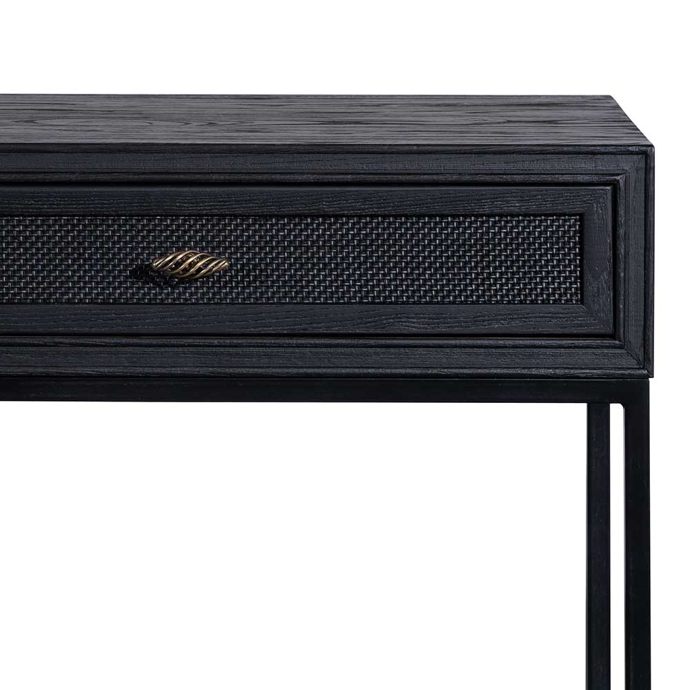 Ex Display - Saniya 1.4m Console Table - Full Black Console Table Nicki-Core