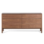 Norris 6 Drawers Wooden Chest - Walnut Drawer Century-Core   