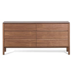 Ex Display - Norris 6 Drawers Wooden Chest - Walnut Drawer Century-Core