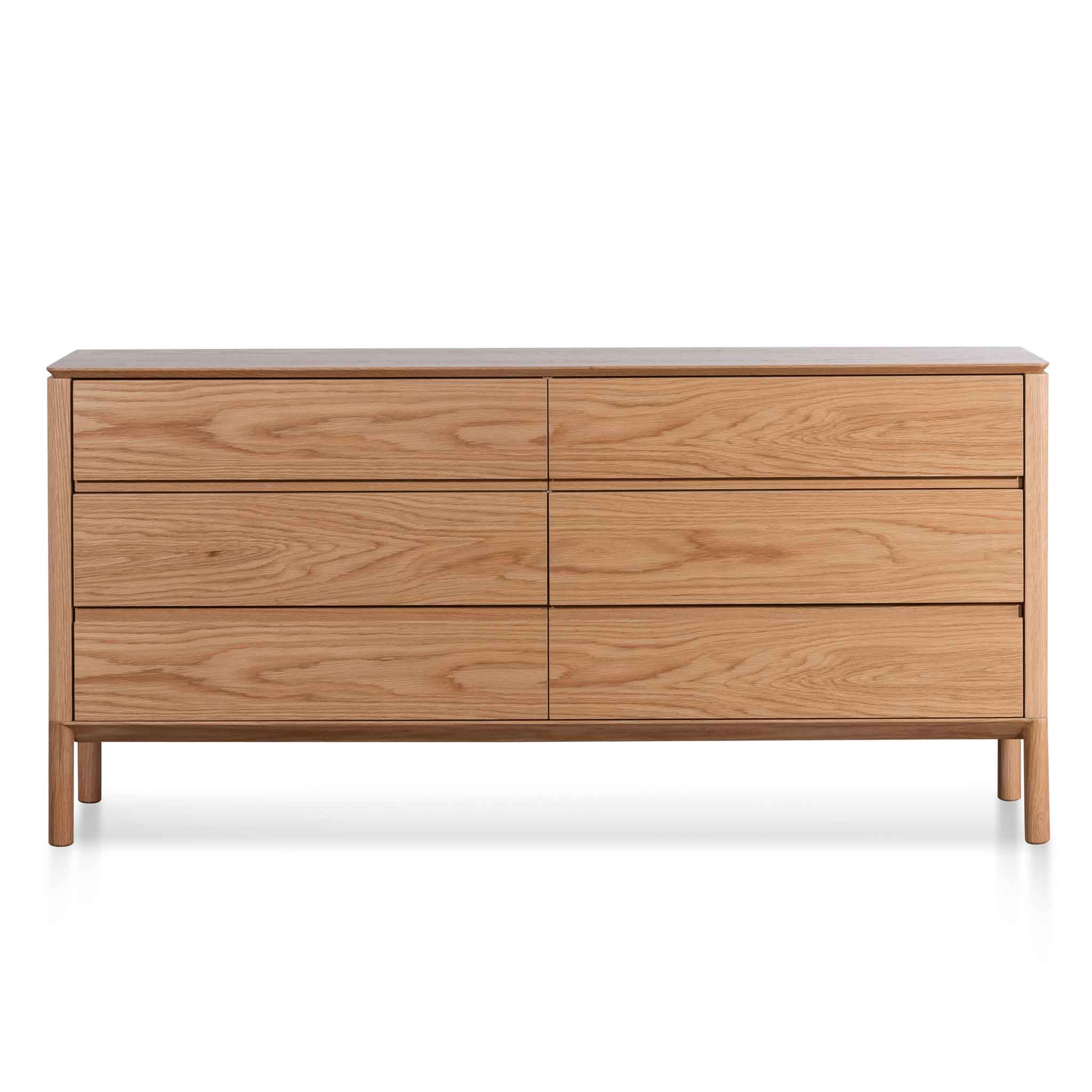 Ex Display - Norris 6 Drawers Wooden Chest - Natural Drawer Century-Core