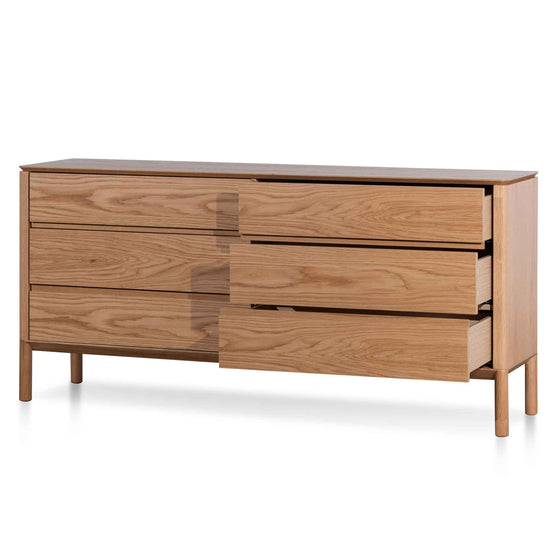 Norris 6 Drawers Wooden Chest - Natural Drawer Century-Core   