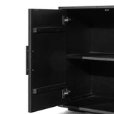 Saanvi 1.72m Wooden Buffet Unit - Full Black Buffet & Sideboard Nicki-Core   