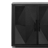 Saanvi 1.72m Wooden Buffet Unit - Full Black Buffet & Sideboard Nicki-Core   