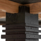 Kara Reclaimed 1.6m Round Dining Table - Natural Top and Black Base Dining Table Reclaimed-Core   