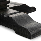 Kara Reclaimed 1.6m Round Dining Table - Natural Top and Black Base Dining Table Reclaimed-Core   