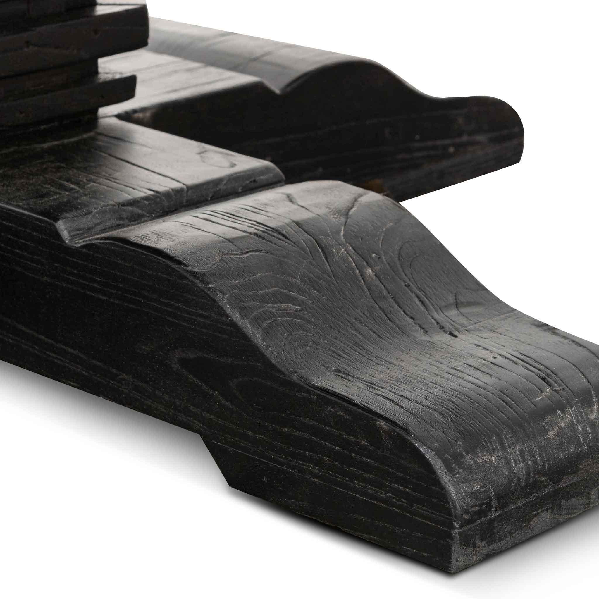 Kara Reclaimed 1.6m Round Dining Table - Natural Top and Black Base Dining Table Reclaimed-Core   