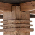 Kara Reclaimed 1.6m Round Dining Table - Natural Top and Natural Base Dining Table Reclaimed-Core   