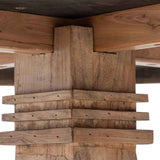 Kara Reclaimed 1.6m Round Dining Table - Natural Top and Natural Base Dining Table Reclaimed-Core   