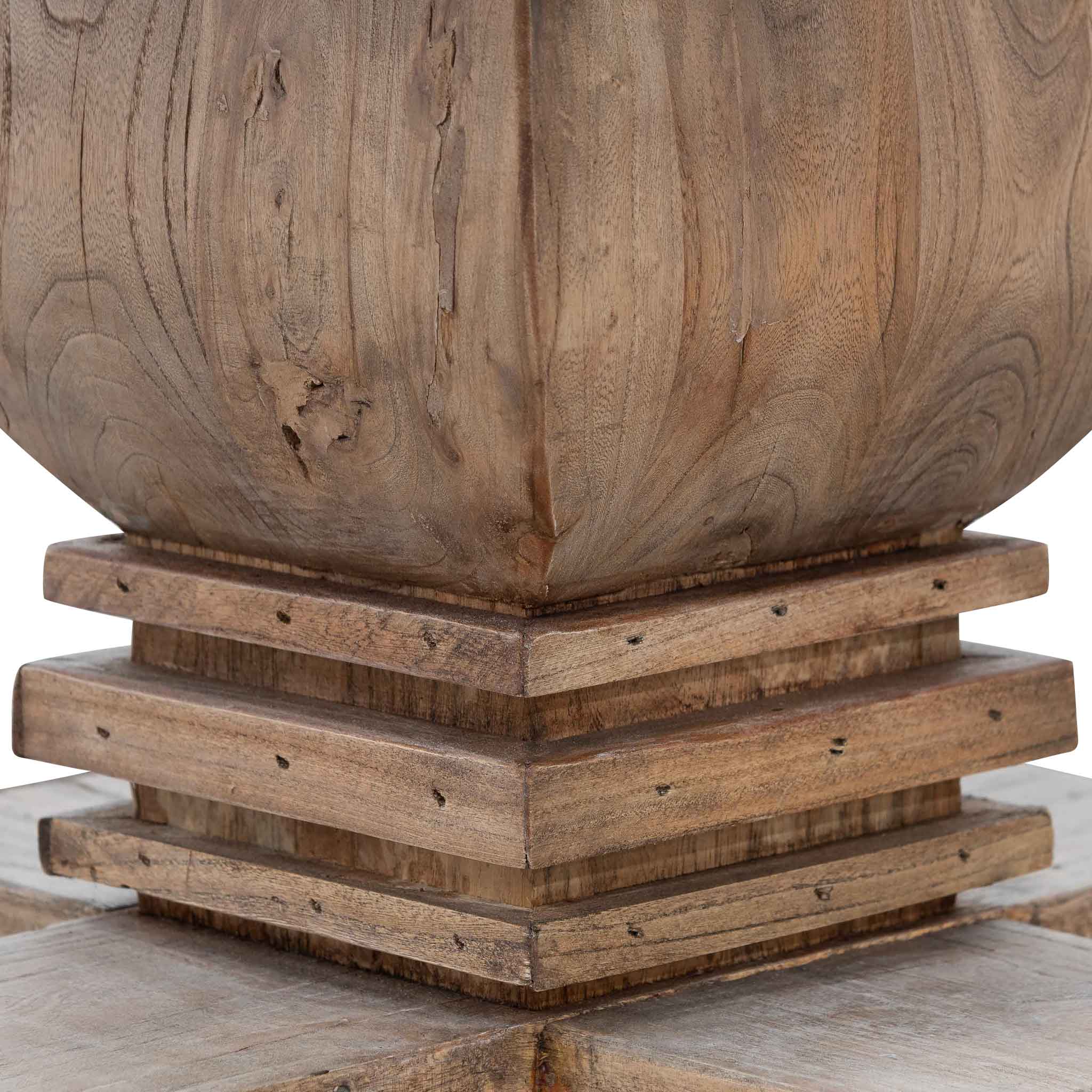 Kara Reclaimed 1.6m Round Dining Table - Natural Top and Natural Base Dining Table Reclaimed-Core   