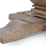 Kara Reclaimed 1.6m Round Dining Table - Natural Top and Natural Base Dining Table Reclaimed-Core   