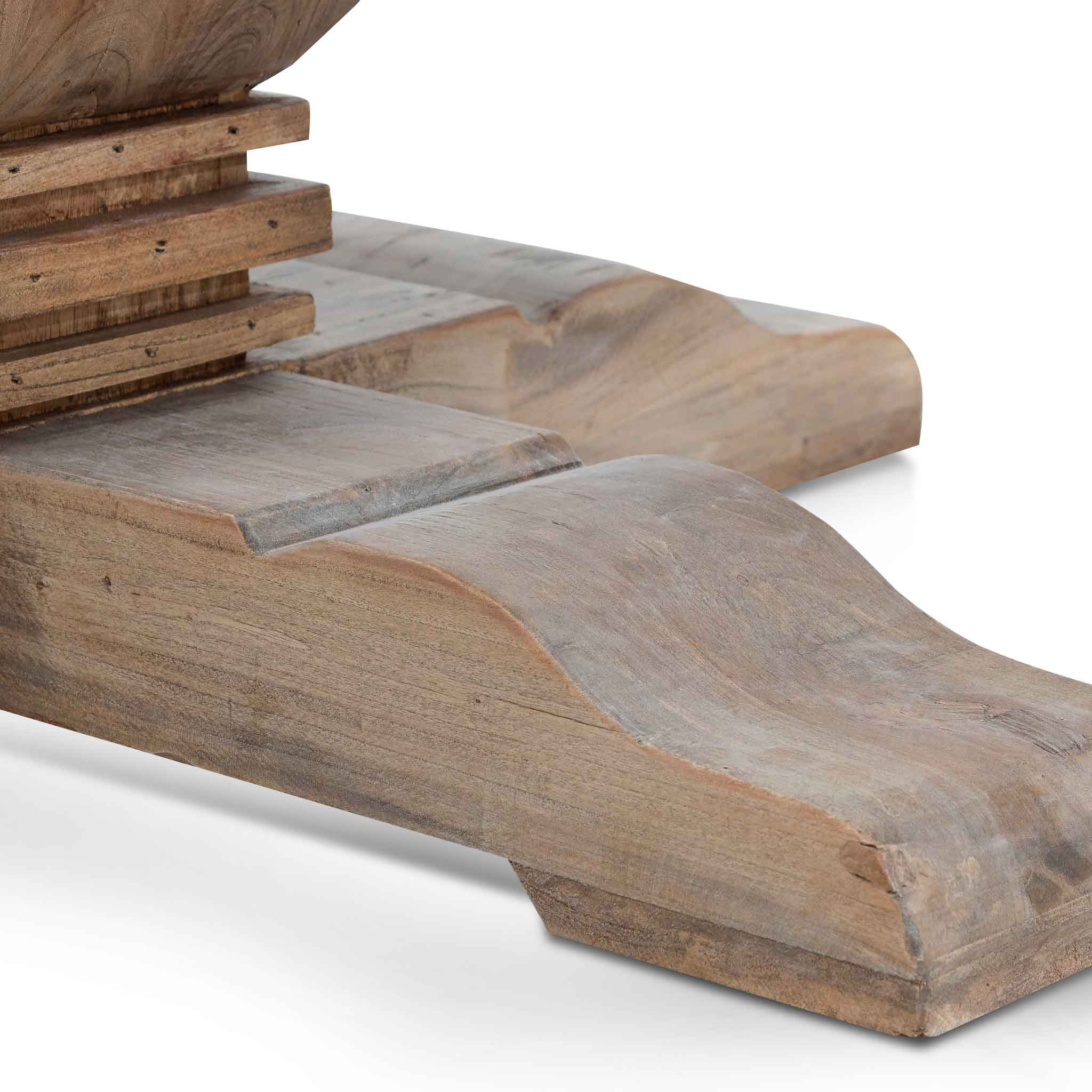 Kara Reclaimed 1.6m Round Dining Table - Natural Top and Natural Base Dining Table Reclaimed-Core   