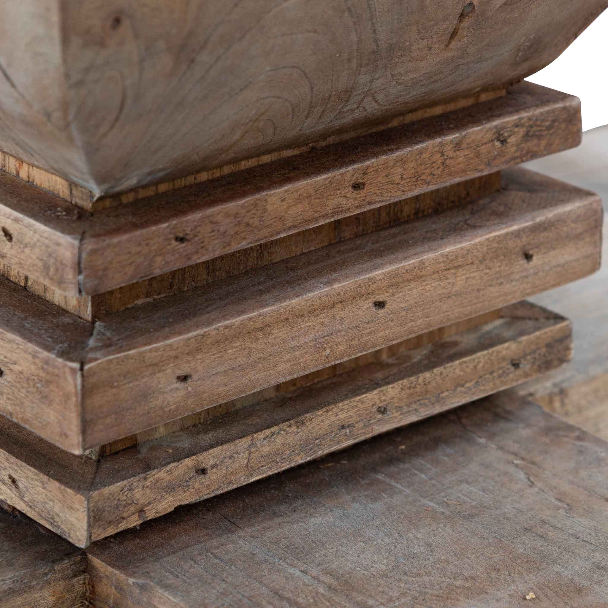 Kara Reclaimed 1.6m Round Dining Table - Natural Top and Natural Base Dining Table Reclaimed-Core   