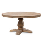 Kara Reclaimed 1.6m Round Dining Table - Natural Top and Natural Base Dining Table Reclaimed-Core   