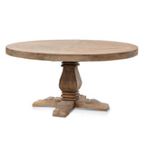 Kara Reclaimed 1.6m Round Dining Table - Natural Top and Natural Base Dining Table Reclaimed-Core   
