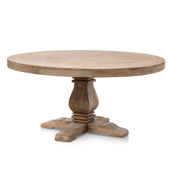 Kara Reclaimed 1.6m Round Dining Table - Natural Top - Natural Base DT6562