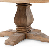 Kara Reclaimed 1.6m Round Dining Table - Natural Top and Natural Base Dining Table Reclaimed-Core   
