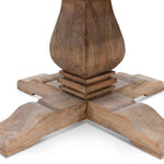 Kara Reclaimed 1.6m Round Dining Table - Natural Top and Natural Base Dining Table Reclaimed-Core   