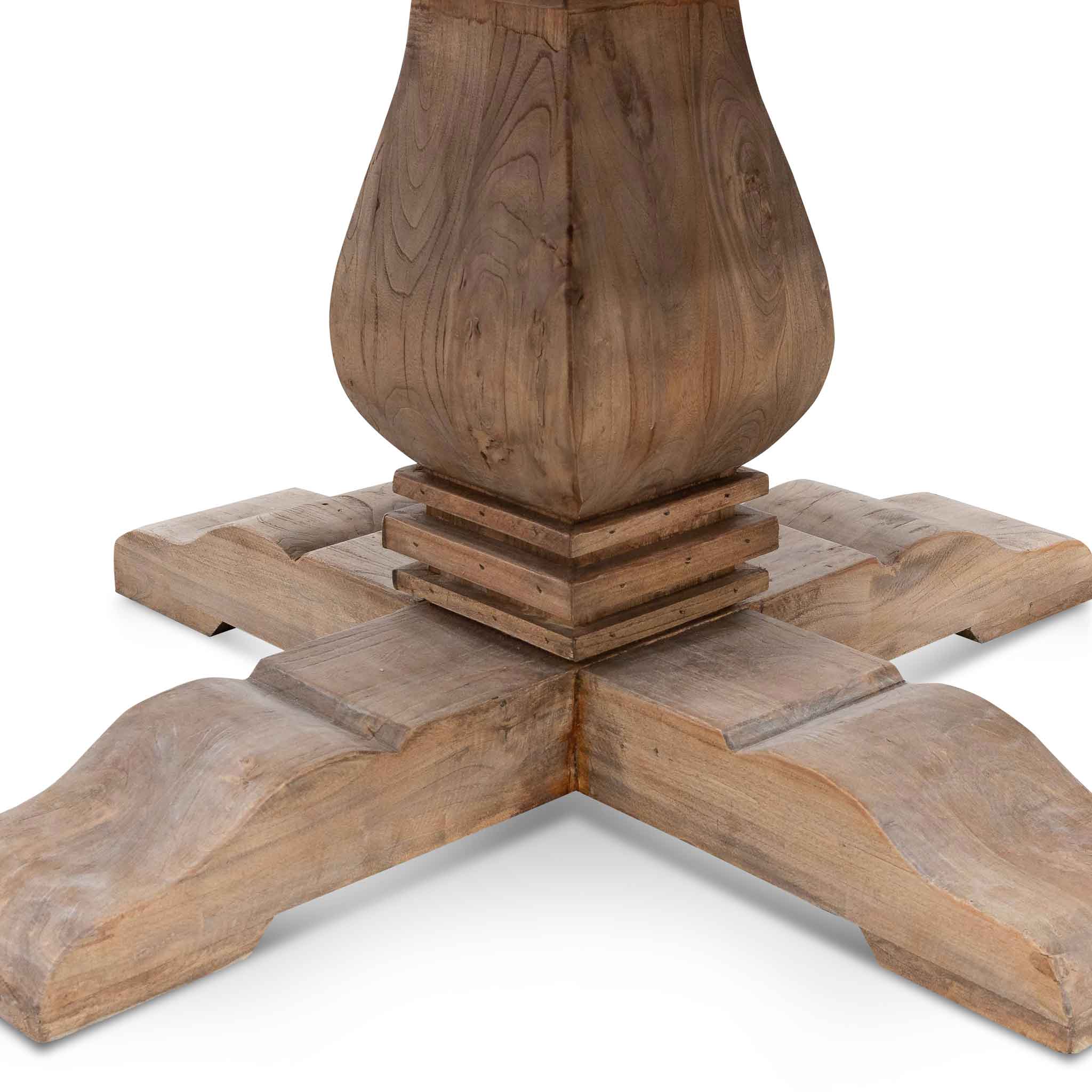 Kara Reclaimed 1.6m Round Dining Table - Natural Top and Natural Base Dining Table Reclaimed-Core   