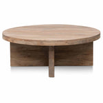 Ramona 100cm Round Coffee Table - Natural - Thick Base Coffee Table Reclaimed-Core   