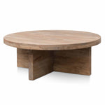 Ramona 100cm Round Coffee Table - Natural - Thick Base DT6563