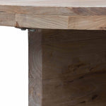 Ramona 100cm Round Coffee Table - Natural - Thick Base | Interior Secrets