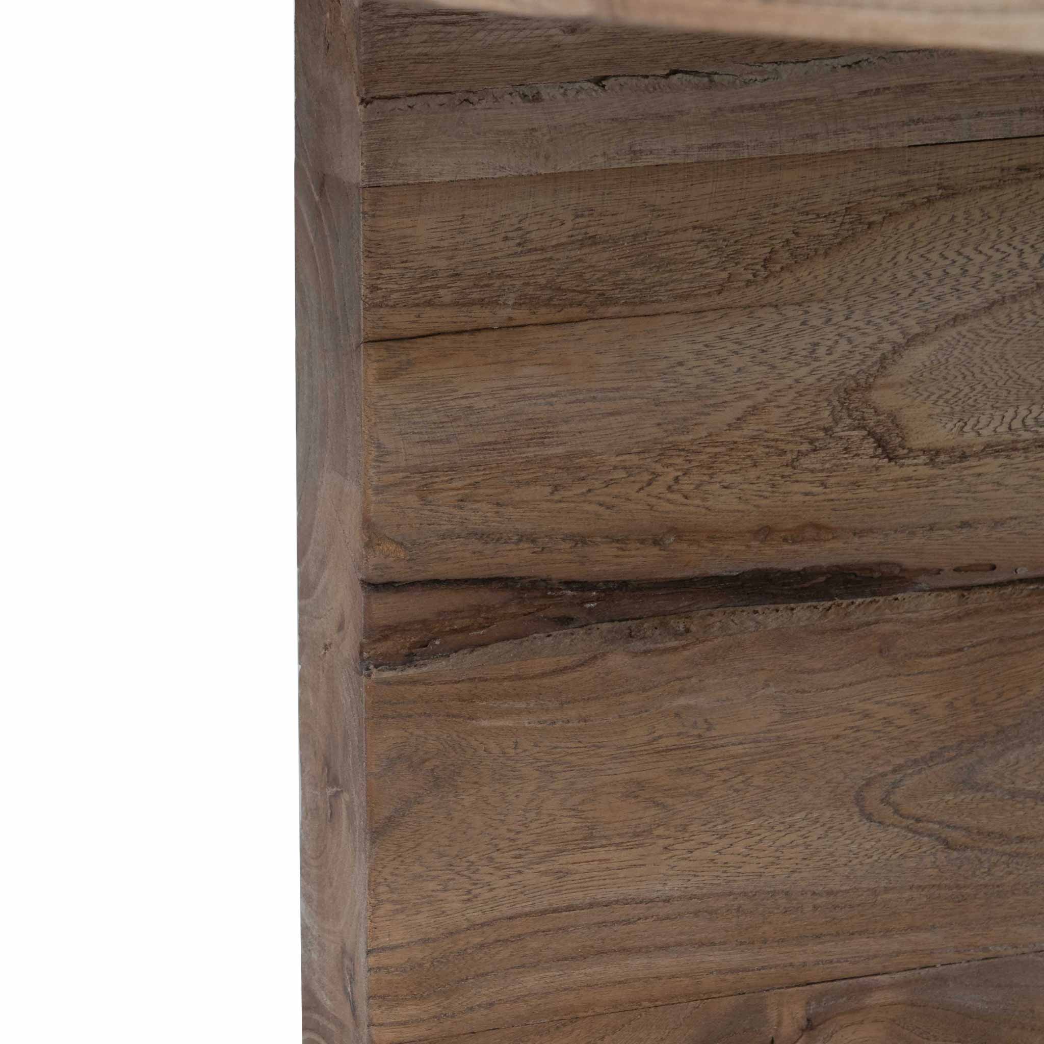 Ramona 100cm Round Coffee Table - Natural - Thick Base Coffee Table Reclaimed-Core   