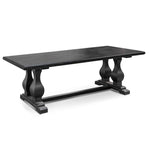 Artica Elm Wood Dining Table 2.4m - Full Black DT6616