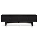 Ducan 1.8m Wooden TV Entertainment Unit - Black TV/Entertainment Unit Oakwood-Core   