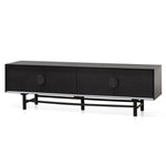 Ducan 1.8m Wooden TV Entertainment Unit - Black TV/Entertainment Unit Oakwood-Core   