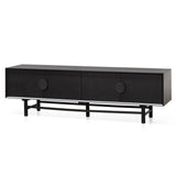 Ducan 1.8m Wooden TV Entertainment Unit - Black TV/Entertainment Unit Oakwood-Core   