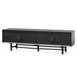 Ducan 1.8m Wooden TV Entertainment Unit - Black TV/Entertainment Unit Oakwood-Core   