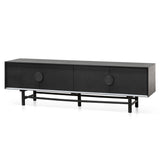Ducan 1.8m Wooden TV Entertainment Unit - Black TV/Entertainment Unit Oakwood-Core   