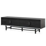 Ducan 1.8m Wooden TV Entertainment Unit - Black TV/Entertainment Unit Oakwood-Core   