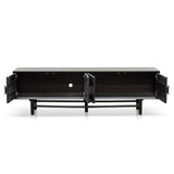 Ducan 1.8m Wooden TV Entertainment Unit - Black TV/Entertainment Unit Oakwood-Core   