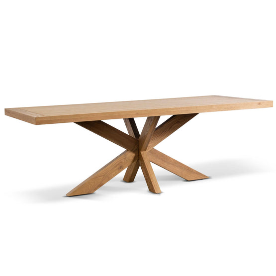 Salvatore 2.2m Wooden Dining Table - Distress Natural Dining Table Chic-Core   