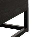 Ted 1.2m Elm Coffee Table - Full Black Coffee Table Nicki-Core   