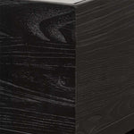 Ted 1.2m Elm Coffee Table - Full Black Coffee Table Nicki-Core   